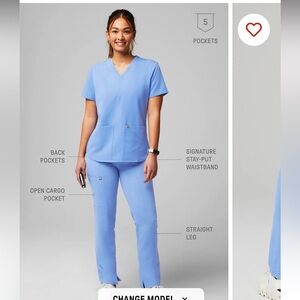 Fabletics Ceil Blue scrub set
